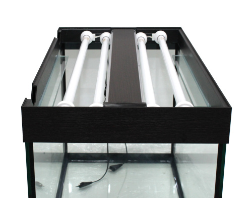 Аквариум AquaPlus PRO 170 черный (84х46х56 см) стекло 8 мм, прямоугольный, 166 л., с лампами Т8 4х25 Вт, аквар. коврик фото 7