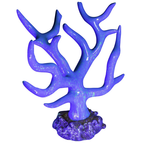 Декорация флуоресцирующая GloFish Коралл голубой (4.5 х 4.5 х 13см) фото 2