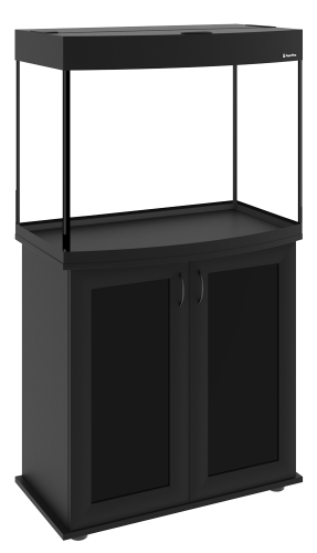 Аквариум AquaPlus LUX Ф105 черный (71х36х56 см) стекло 6 мм, фигурный, 99 л., с лампами Т8 2х18 Вт, аквар. коврик фото 4