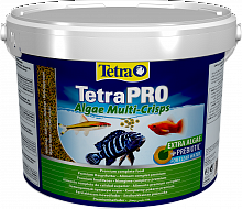 Корм Tetra TetraPRO Algae Multi-Crisps 10 л, чипсы премиум для всех видов тропических рыб, со спирулиной
