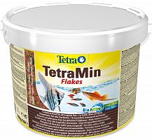 Корм Tetra TetraMin Flakes 10 л, хлопья для всех видов рыб