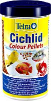 Корм Tetra Cichlid Colour Pellets 500 мл, шарики для усиления  окраски красных, оранжевых и желтых цветов