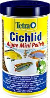 Корм Tetra Cichlid Algae Mini Pellets 500 мл, мини-шарики для небольших цихлид, со спирулиной