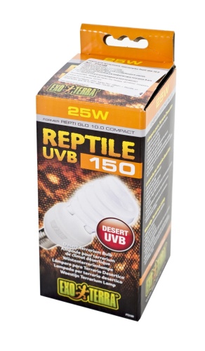 Детальная картинка Лампа EXO TERRA REPTILE UVB 150 25 Вт (REPTI-GLO Compact "10,0"), сильное излучение, для рептилий зон пустынь