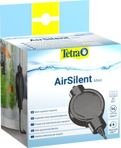 Детальная картинка Компрессор Tetra AirSilent Maxi для аквариума 40 - 80 л (42 л/ч, 1,8 Вт, 1 канал, нерегулируемый)
Компрессор Tetra AirSilent Maxi для аквариума 40 - 80 л (42 л/ч, 1,8 Вт, 1 канал, нерегулируемый)