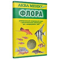 Картинка анонса Корм ежедневный АКВА МЕНЮ Флора 30 г, с растительными добавками для рыб