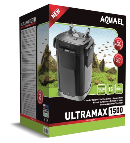 Детальная картинка Внешний фильтр AQUAEL ULTRAMAX 1500 для аквариума 250 - 450 л (1500 л/ч, 16 Вт)