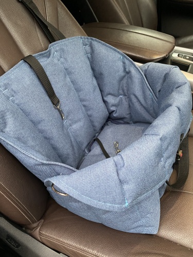 Детальная картинка Сумка-автокресло для животных RichPet M (38х26х32 см), джинса фото 2