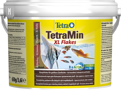 Детальная картинка Корм Tetra TetraMin Flakes XL 3,6 л, хлопья для всех видов крупных рыб фото 2