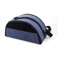 Сумка-переноска складная овальная "Синяя джинса" M (41х20х23 см), для собак и кошек