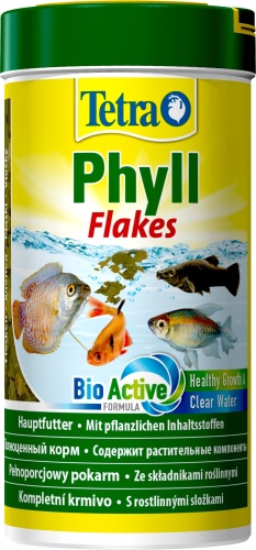 Детальная картинка Корм Tetra Phyll Flakes 250 мл, хлопья для всех видов травоядных рыб фото 4
