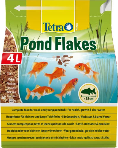 Детальная картинка Корм для прудовых рыб Tetra Pond Flakes 4 л, хлопья  фото 3