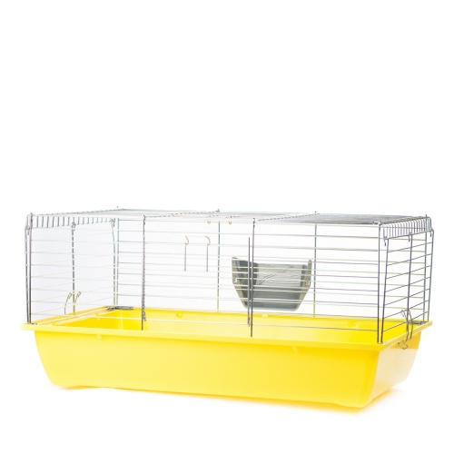 Детальная картинка Клетка InterZoo  G-153 RABBIT 80 ZINC FOLDING (780х480х375мм), для грызунов, складная, прут цинк фото 2