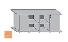 Картинка анонса Подставка AquaPlus 160 (1610*460*710) с двумя дверками ДСП по краям, бук, в коробке , ПВХ