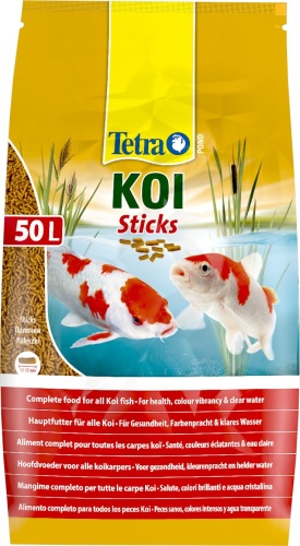 Детальная картинка Корм для карпов кои Tetra Pond Koi Sticks 50 л, палочки для прудовых рыб