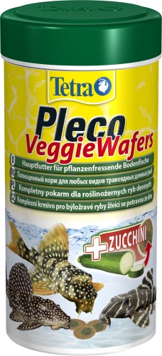 Детальная картинка Корм Tetra Pleco Veggie Wafers 250 мл, пластинки для травоядных донных рыб, с цукини