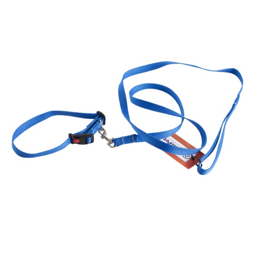 Детальная картинка Ошейник с поводком RichPet Standart 15мм (поводок длина 170см, обхват шеи:25-40см), синий