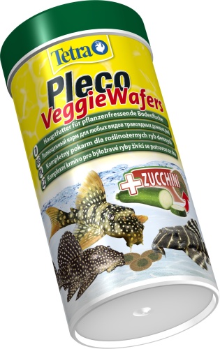 Детальная картинка Корм Tetra Pleco Veggie Wafers 250 мл, пластинки для травоядных донных рыб, с цукини фото 2