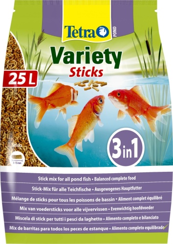 Детальная картинка Корм Tetra Pond Variety Sticks 25 л, смесь из 3-х видов палочек для всех видов прудовых рыб фото 2
