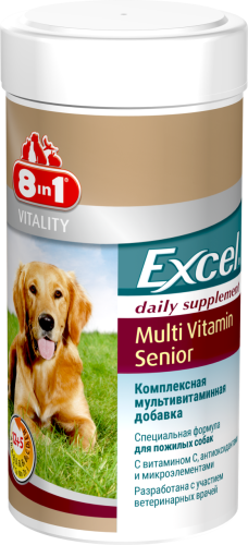Детальная картинка Мультивитамины 8in1 Excel Multi Vitamin Senior для пожилых собак, 70 таблеток