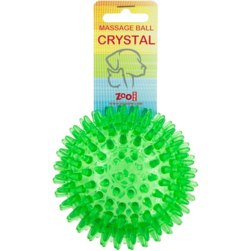 Детальная картинка Мяч массажный 10 см прозрачный Crystal ZooOne (зелёный) фото 2