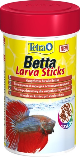 Детальная картинка Корм Tetra Betta Larva Sticks 100 мл, для бойцовых рыб, имитация мотыля
