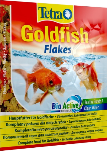 Детальная картинка Корм Tetra Goldfish Flakes 12 г (сашет), хлопья для золотых рыбок