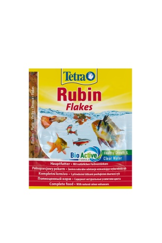 Детальная картинка Корм Tetra Rubin Flakes 12 г (сашет), хлопья для всех видов рыб, для усиления окраса  фото 2