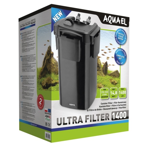 Детальная картинка Внешний фильтр AQUAEL ULTRA FILTER 1400 для аквариума 250 - 500 л (1400 л/ч, 14.8 Вт)