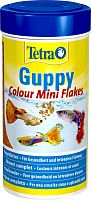 Картинка анонса Корм Tetra Guppy Colour Mini Flakes 250 мл, мини-хлопья  для гуппи, для усиления окраса
