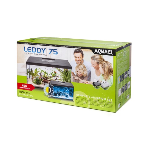 Детальная картинка Аквариум LEDDY SET PLUS 75 DAY&NIGHT 2.0 белый (76х36х46см) 105л, ASAP 500/ FAN FILTER 2, PLATINIUM 100Вт, LT D&N 2.0 14Вт (NEW замена 122732) фото 3