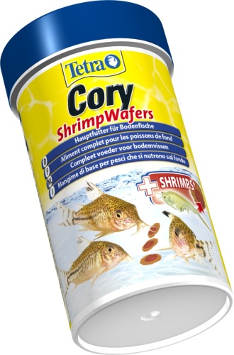 Детальная картинка Корм для донных рыб Tetra Cory Shrimp Wafers 100 мл, пластинки для коридорасов  фото 2