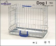 Картинка анонса Клетка InterZoo T-01 Dog 1 ZINC (500х300х400 мм), для собак, с одной дверцей, прут цинк