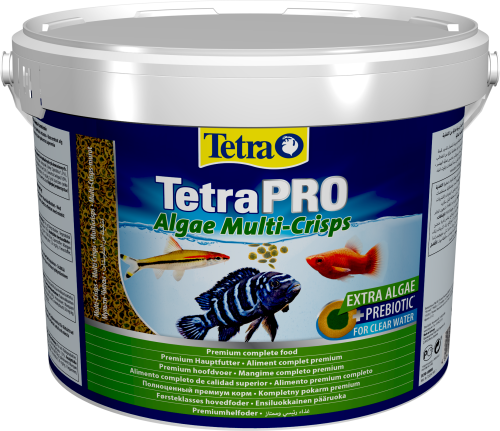 Детальная картинка Корм Tetra TetraPRO Algae Multi-Crisps 10 л, чипсы премиум для всех видов тропических рыб, со спирулиной