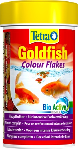 Детальная картинка Корм Tetra Goldfish Colour Flakes 100 мл, хлопья для золотых рыбок, для усиления окраса фото 3