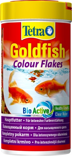 Детальная картинка Корм Tetra Goldfish Colour Flakes 250 мл, хлопья для золотых рыбок, для усиления окраса фото 3