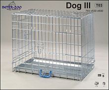 Картинка анонса Клетка InterZoo T-03 Dog 3 ZINC (760х530х600 мм), для собак, прут цинк