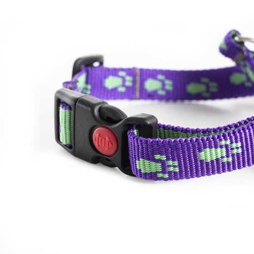 Детальная картинка Шлейка RichPet Лапки 15мм ( шея 27-42см, грудь 30-47см), фиолетовый фото 3