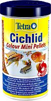 Корм Tetra Cichlid Colour Pellets Mini 500 мл, мини-шарики для небольших цихлид, усиливает яркость окраски