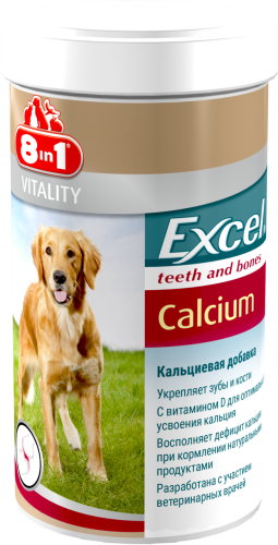 Детальная картинка Кальциевая добавка 8in1 Excel Calcium Кальций для собак и щенков, 880 таблеток