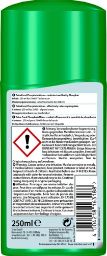 Детальная картинка Средство для пруда TetraPond PhosphateMinus 250 мл,  препятствует разрастанию водорослей, удаляет фосфаты из прудовой воды фото 3