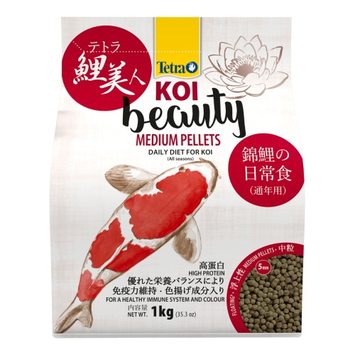 Детальная картинка Корм для карпов Кои Tetra Pond KOI Beauty Medium Pellets 4л, шарики для прудовых рыб
