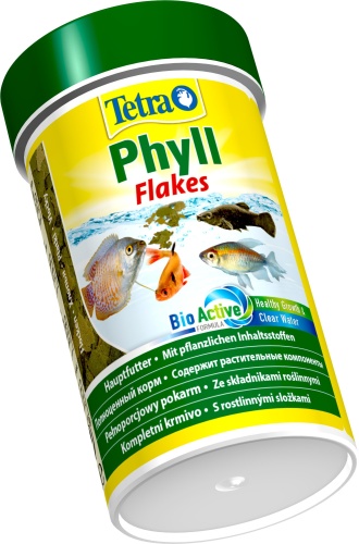 Детальная картинка  Корм Tetra Phyll Flakes 100 мл, хлопья для травоядных рыб фото 2