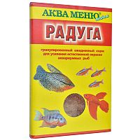 Картинка анонса Корм экструдированный АКВА МЕНЮ Радуга 25 г, мелкие гранулы для усиления естественной окраски рыб