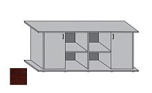 Картинка анонса Подставка AquaPlus 160 (1610*460*710) с двумя дверками ДСП по краям, махагон, в коробке , ПВХ