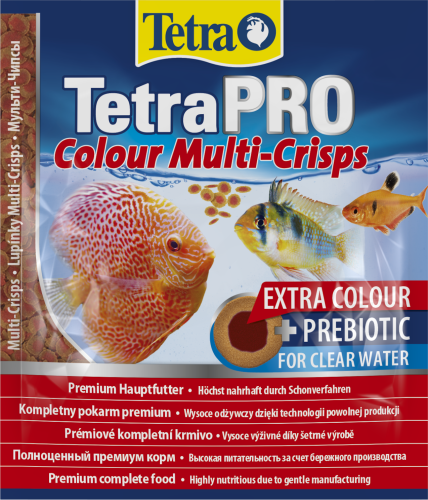 Детальная картинка Корм Tetra TetraPRO Colour Multi-Crisps 12 г, чипсы премиум для усиления окраски всех видов тропических рыб