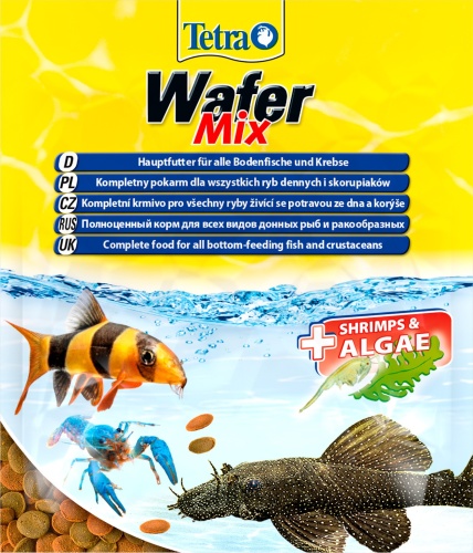 Детальная картинка Корм Tetra WaferMix 15 г (сашет), пластинки для донных рыб и ракообразных, с креветкой и спирулиной фото 2