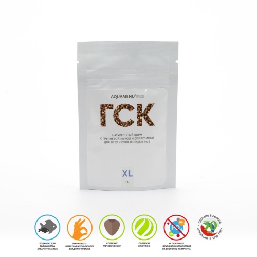 Детальная картинка Корм ежедневный AQUAMENU PRO ГСК-XL Голдистикс (пакет дой-пак 10г), палочки с гречневой мукой и спирулиной, для золотых рыбок и других растительноядных и всеядных рыб фото 4