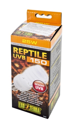 Детальная картинка Лампа EXO TERRA REPTILE UVB 150 25 Вт (REPTI-GLO Compact "10,0"), сильное излучение, для рептилий зон пустынь фото 4