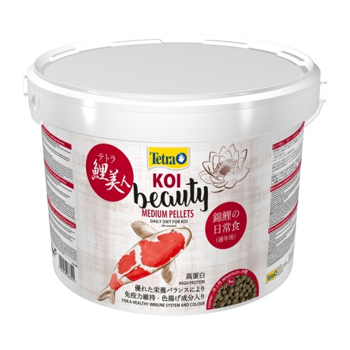 Детальная картинка Корм для карпов Кои Tetra Pond KOI Beauty Medium Pellets 10л, шарики для прудовых рыб фото 2